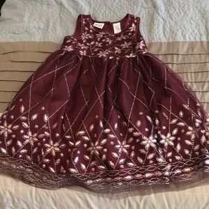 Girls burgundy formal dress size 5